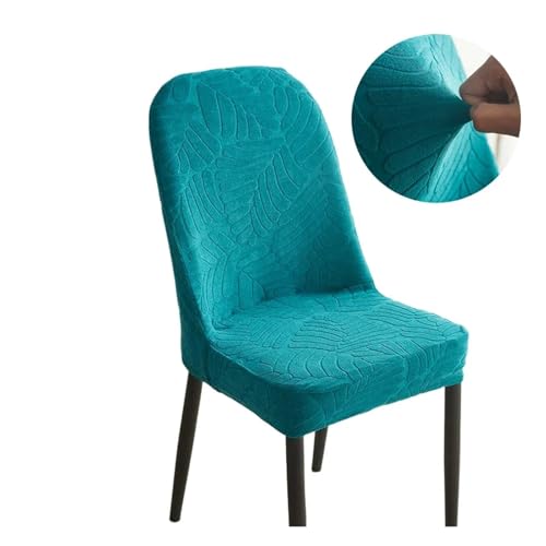 KIFSDLF Einfarbiger Stuhlbezug mit Schale, Jacquard-Stretch, for Esszimmerstühle, Moderne Stühle, universeller Stuhlschutz ohne Armlehnen for die Küche zu Hause(Lake Blue) von KIFSDLF