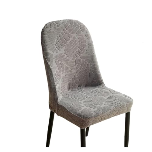 KIFSDLF Einfarbiger Stuhlbezug mit Schale, Jacquard-Stretch, for Esszimmerstühle, Moderne Stühle, universeller Stuhlschutz ohne Armlehnen for die Küche zu Hause(Light Grey) von KIFSDLF
