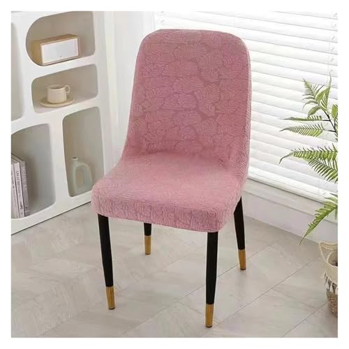 KIFSDLF Einfarbiger Stuhlbezug mit Schale, Jacquard-Stretch, for Esszimmerstühle, Moderne Stühle, universeller Stuhlschutz ohne Armlehnen for die Küche zu Hause(Pink) von KIFSDLF