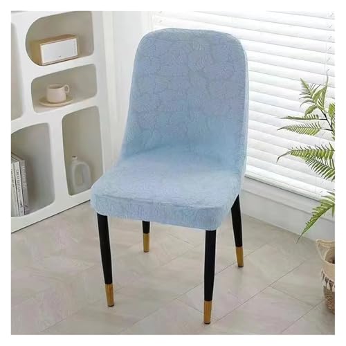 KIFSDLF Einfarbiger Stuhlbezug mit Schale, Jacquard-Stretch, for Esszimmerstühle, Moderne Stühle, universeller Stuhlschutz ohne Armlehnen for die Küche zu Hause(Sky Blue) von KIFSDLF