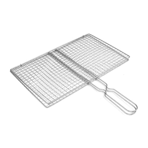KIFSDLF Eisen Barbecue Net silbrig Barbecue Gemüse Clip gegrilltes Fischnetz Picknick(17x27x15cm) von KIFSDLF
