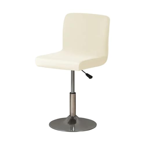 KIFSDLF Elastischer, Fester kurzer Rückenlehnenbezug aus Spandex for Barstühle, Armlehnenlose Stuhlsitzbezüge for Hotelbankette und Wohnzimmerstühle(Beige) von KIFSDLF