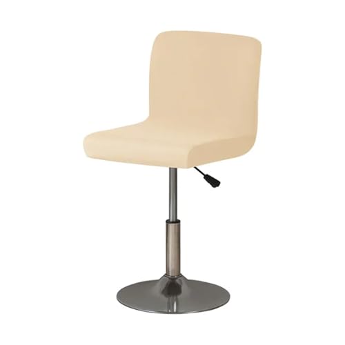 KIFSDLF Elastischer, Fester kurzer Rückenlehnenbezug aus Spandex for Barstühle, Armlehnenlose Stuhlsitzbezüge for Hotelbankette und Wohnzimmerstühle(Beige Yellow) von KIFSDLF