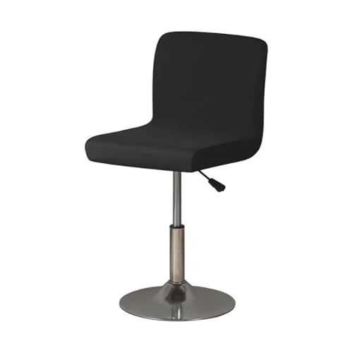 KIFSDLF Elastischer, Fester kurzer Rückenlehnenbezug aus Spandex for Barstühle, Armlehnenlose Stuhlsitzbezüge for Hotelbankette und Wohnzimmerstühle(Black) von KIFSDLF