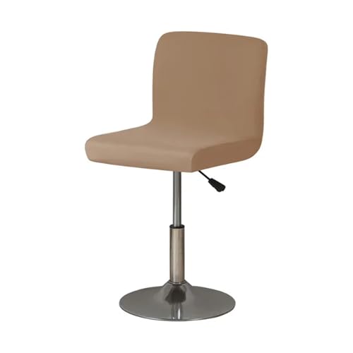 KIFSDLF Elastischer, Fester kurzer Rückenlehnenbezug aus Spandex for Barstühle, Armlehnenlose Stuhlsitzbezüge for Hotelbankette und Wohnzimmerstühle(Camel) von KIFSDLF