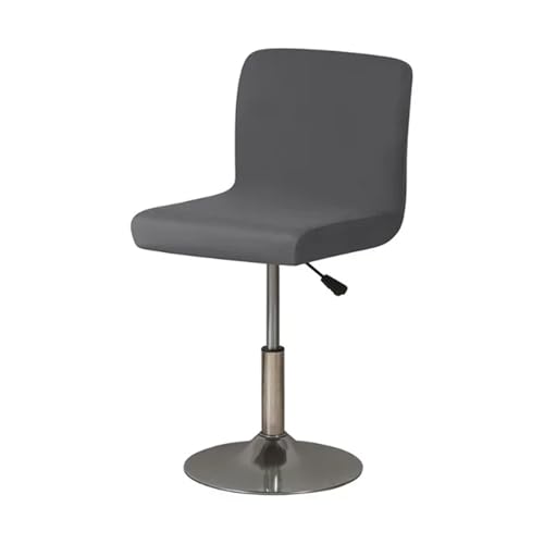 KIFSDLF Elastischer, Fester kurzer Rückenlehnenbezug aus Spandex for Barstühle, Armlehnenlose Stuhlsitzbezüge for Hotelbankette und Wohnzimmerstühle(Dark Grey) von KIFSDLF