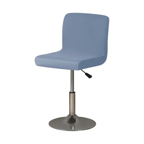 KIFSDLF Elastischer, Fester kurzer Rückenlehnenbezug aus Spandex for Barstühle, Armlehnenlose Stuhlsitzbezüge for Hotelbankette und Wohnzimmerstühle(Grey Blue) von KIFSDLF
