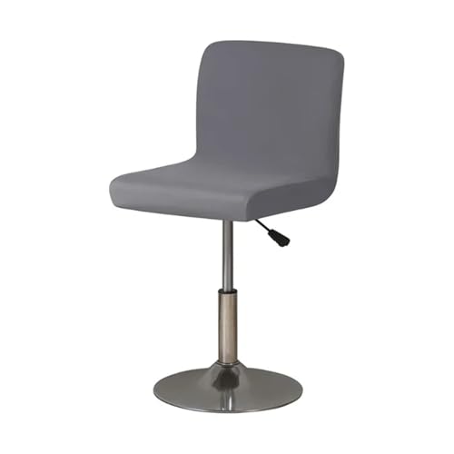KIFSDLF Elastischer, Fester kurzer Rückenlehnenbezug aus Spandex for Barstühle, Armlehnenlose Stuhlsitzbezüge for Hotelbankette und Wohnzimmerstühle(Medium Grey) von KIFSDLF