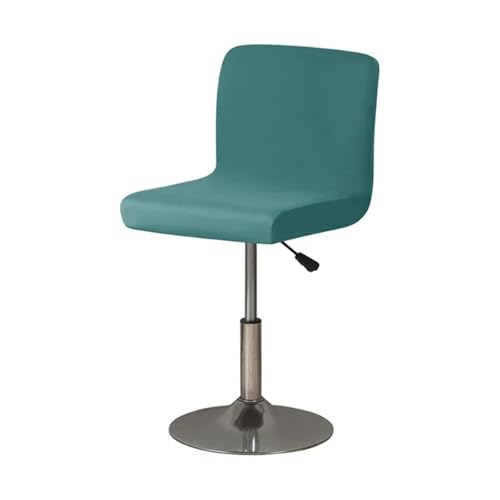 KIFSDLF Elastischer, Fester kurzer Rückenlehnenbezug aus Spandex for Barstühle, Armlehnenlose Stuhlsitzbezüge for Hotelbankette und Wohnzimmerstühle(Peacoke Green) von KIFSDLF