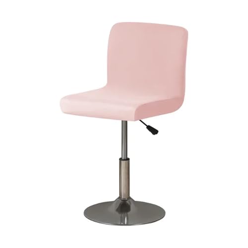 KIFSDLF Elastischer, Fester kurzer Rückenlehnenbezug aus Spandex for Barstühle, Armlehnenlose Stuhlsitzbezüge for Hotelbankette und Wohnzimmerstühle(Pink) von KIFSDLF