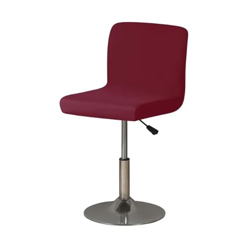 KIFSDLF Elastischer, Fester kurzer Rückenlehnenbezug aus Spandex for Barstühle, Armlehnenlose Stuhlsitzbezüge for Hotelbankette und Wohnzimmerstühle(Wine red) von KIFSDLF