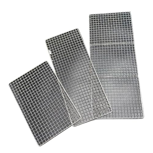 KIFSDLF F5 Edelstahl BBQ Grill Mesh Antihaft Grillkorb Grill Mesh Matte Fleisch Rindfleisch Gemüse Steak Picknick Party Barbecue Werkzeug(B-45x30cm) von KIFSDLF