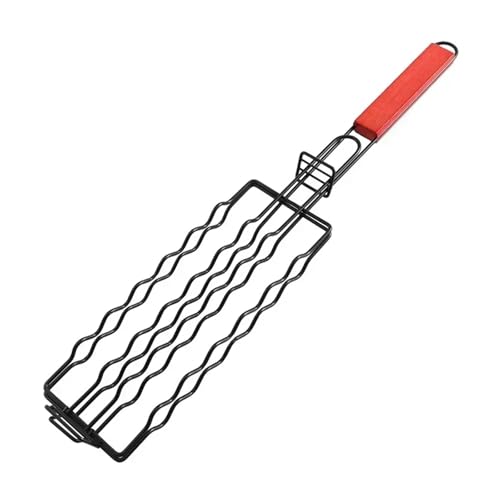 KIFSDLF Grillkorb Edelstahl BBQ Werkzeug Grillzubehör Grillrost for Hot Dog Gemüse Fleisch Steak Garnelen Kebab Halter KIFSDLF Grillkorb Edelstahl BBQ Werkzeug Grillzubehör Grillrost for Hot Dog Gemüse Fleisch Steak Garnelen Kebab Halter von KIFSDLF