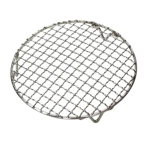 KIFSDLF Rundes Grillnetz aus Edelstahl, Grillnetz, Bratennetze, Speckgrillwerkzeug, Eisennetze, Grillzubehör, Antihaft-Grillmattengitter(15cm) von KIFSDLF