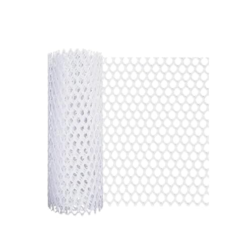 KIFSDLF Schutznetz, Kunststoffzaun, Blumennetz, multifunktionaler Tierkäfigzaun, Geflügel-, Hunde-, Kaninchen-, Schlangenbarriere, Gartenarbeit(White,40 x200cm) von KIFSDLF