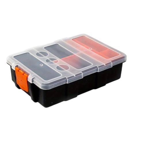 KIFSDLF Tragbare Teilebox, Hardware-Aufbewahrungsbox, Kunststoffkoffer, Multi-Grid-Kombinations-Schrauben-Aufbewahrungsbox, Garagen-Reparatur-Werkzeugkasten(Color 03) von KIFSDLF