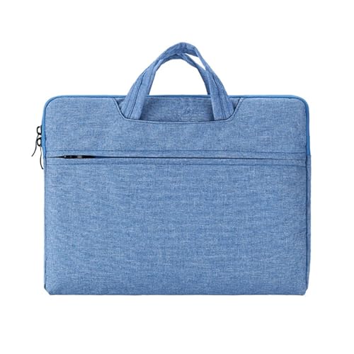 Laptop-Doppelhandtasche, wasserdichte Notebooktasche, Computerhandtasche, Aktentasche(Light Blue,12.5inch(32x24x2cm)) von KIFSDLF