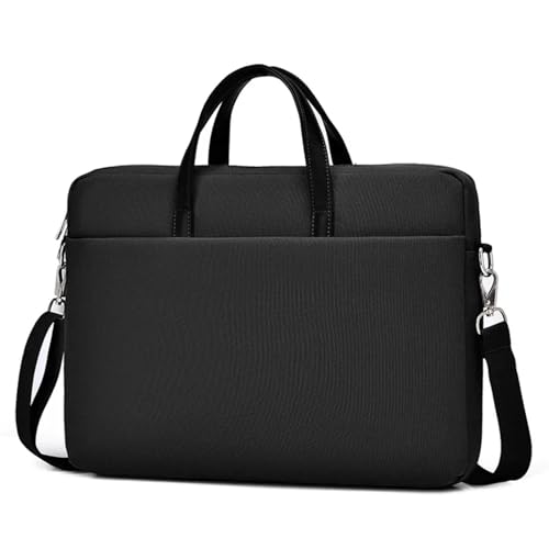 Laptop Tasche 13,3 14 15,6 17 Zoll Notebook Schulter Handtasche wasserdichte Aktentasche(Black,for 13-13.3 inch) von KIFSDLF