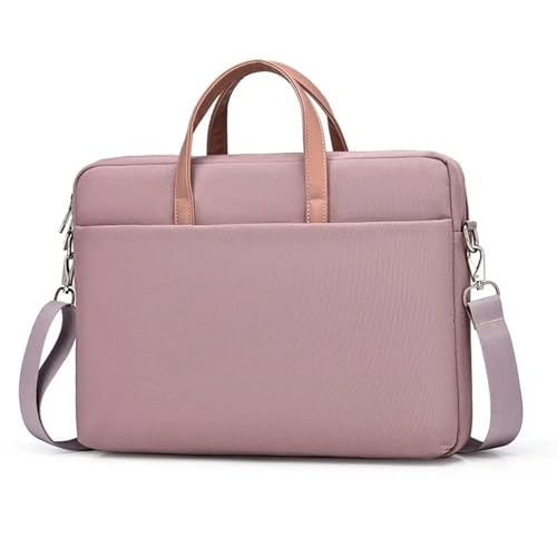 Laptop Tasche 13,3 14 15,6 17 Zoll Notebook Schulter Handtasche wasserdichte Aktentasche(Pink,for 14.1 inch) von KIFSDLF