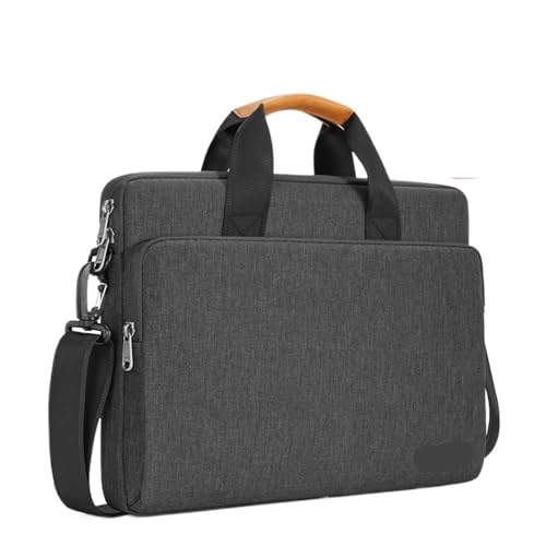 Laptop Tasche Aktentasche 13,3 14 15,6 17, Zoll Computer Schulter wasserdichte Notebook Abdeckung Tragen(Dark Grey,15.6-16 inch) von KIFSDLF