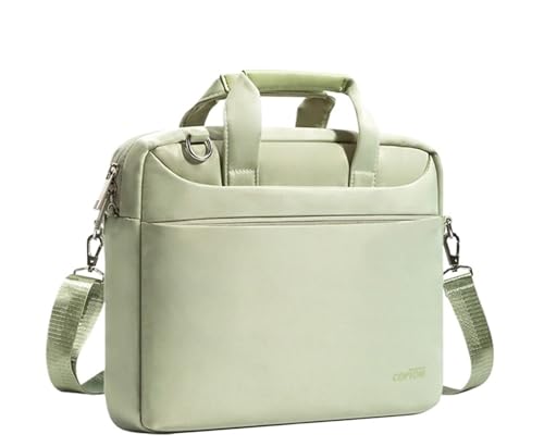 Laptop Umhängetasche 13,3 14 15,6 Zoll Notebook Messenger Handtaschen wasserdichte Tasche Computer Handtasche Aktentasche(Green,14 to 14.9 inch) von KIFSDLF