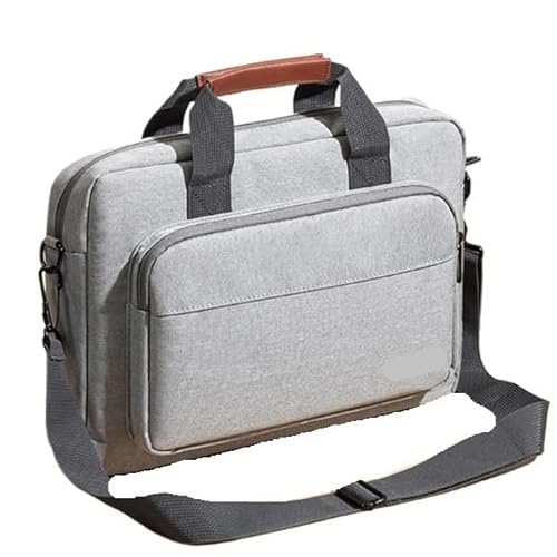 Laptoptasche Business Messenger Schulter Handtasche 15,6 Zoll wasserdichte Notebooktasche Computer Aktentasche Tasche(Light Gray,13 13.3 inch) von KIFSDLF