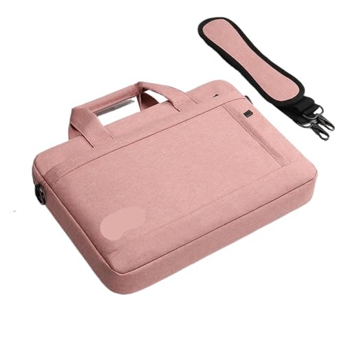 Laptoptasche Hülle Schultertasche for M1 M2 14 15 .6 17 Zoll MacBook Air Pro 13.3 Huawei Asus Dell Notebook Aktentaschen(Model 1-PINK,17.3inch) von KIFSDLF