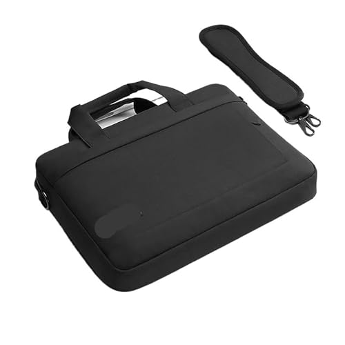 Laptoptasche Hülle Schultertasche for M1 M2 14 15 .6 17 Zoll MacBook Air Pro 13.3 Huawei Asus Dell Notebook Aktentaschen(Model 3-Black,14inch) von KIFSDLF