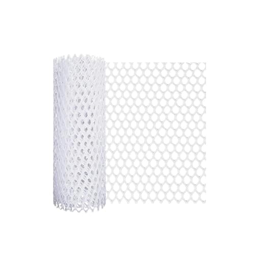 Maschendrahtzaun aus Kunststoff, vielseitige 300 x 40 cm Zaun- und Netzlösung, sechseckiger Zaun for die Gartenarbeit(White) von KIFSDLF