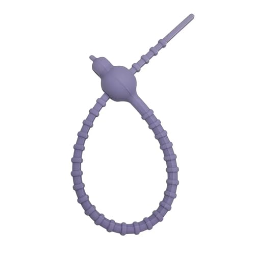 Multifunktionale Kabelaufwicklung Silikon 200mm Kabelbinder DIY Kabelband Organizer Silikonband(Purple,20pcs) von KIFSDLF