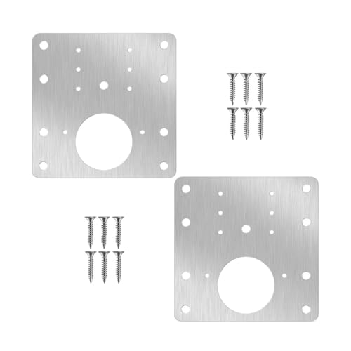 Reparaturplatte for Schrankscharniere mit Löchern, Montageplatte for Küchenschranktürscharniere, flache Befestigungsklammern, Haushaltswerkzeuge(2Pcs) von KIFSDLF