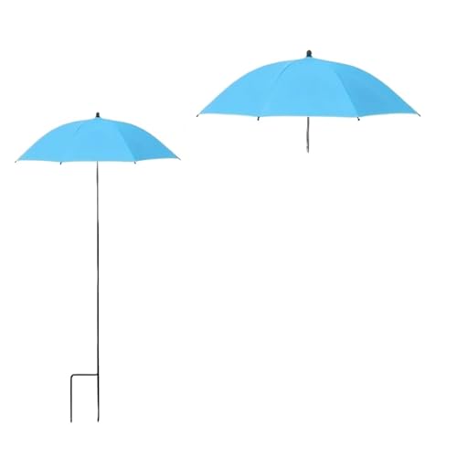 Runder Sonnenschirm for Gartenpflanzen – Eisenrahmen und wetterbeständiger Stoff for Topfpflanzen, Blumenbeete(1PCS Random Color) von KIFSDLF
