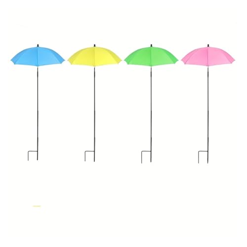 Runder Sonnenschirm for Gartenpflanzen – Eisenrahmen und wetterbeständiger Stoff for Topfpflanzen, Blumenbeete(3PCS Random Color) von KIFSDLF