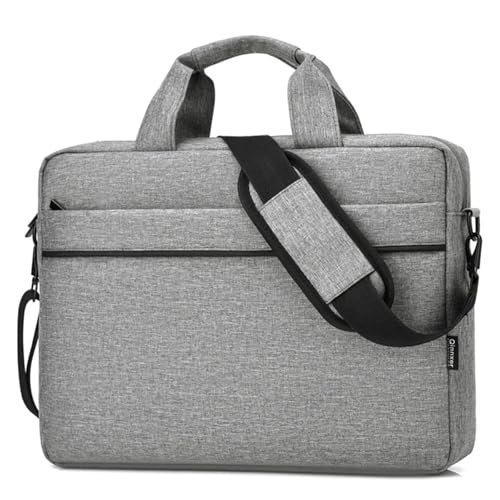 Universal Laptop Tasche Sleeve for 14 15,6 16 Zoll PC Fall Computer Handtasche Messenger Schulter Aktentasche(Grey,15.6-inch) von KIFSDLF