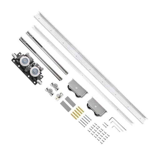 Verstecktes Schiebetür-Hardware-Schienen-Kit for Geistertüren, Translations-Zweiwege-Pufferzubehör for Türbreiten von 700 mm bis 1500(1.2m track set) von KIFSDLF