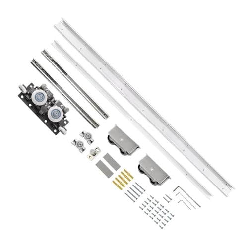 Verstecktes Schiebetür-Hardware-Schienen-Kit for Geistertüren, Translations-Zweiwege-Pufferzubehör for Türbreiten von 700 mm bis 1500(1.5m track set) von KIFSDLF