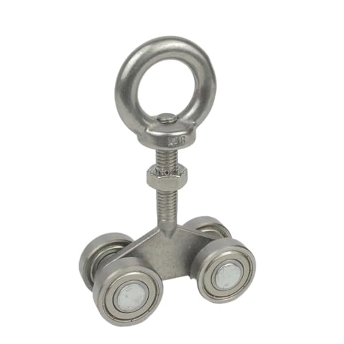 Werkstatt Ultra-leise Rolle Holzschiebetürrolle Hängende Vorhangschiene Schweres Heberad Glaslager Fabrik(Color 2) von KIFSDLF