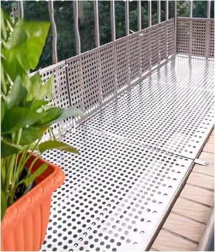 Edelstahl-Lochblech 304, Balkon-Sicherheits- und Diebstahlschutznetz, Lochdurchmesser 10 mm, Lochabstand: 8 mm,(60 * 100CM) von KIJyfgTR