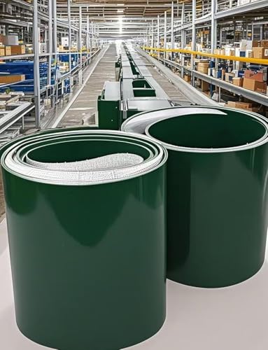 Grünes industrielles, hin- und hergehendes geneigtes Förderband aus PVC, geeignet for effizienten Materialtransport(80x340x0.4cm) von KIJyfgTR
