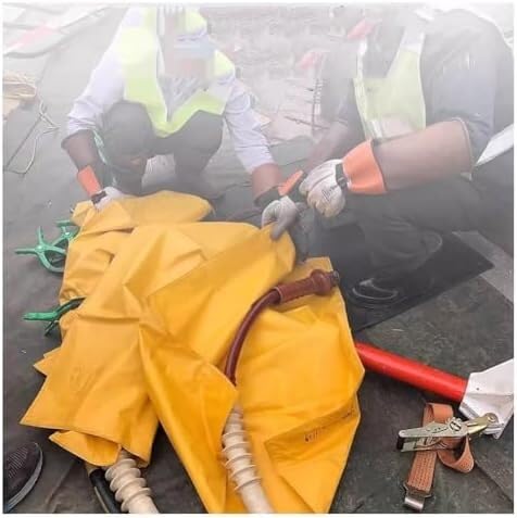 Isoliermatte für elektrische Sicherheitsarbeiten, Harz-Isolierdecke mit Isolierklemme (Gelb/0,4 kV, 80 x 100 cm) von KIJyfgTR