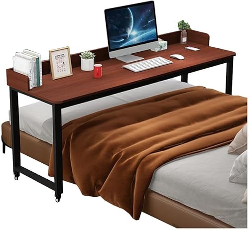 KIJyfgTR Überbetttisch mit Rädern, mobiler Tisch dient als Laptopwagen-Pflegetisch von KIJyfgTR