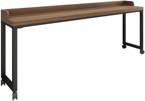 KIJyfgTR Überbetttisch mit Rädern Massivholz Mobiler Laptopwagen Computertisch von KIJyfgTR