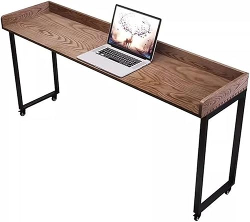 KIJyfgTR Überbetttisch mit Rädern Mit Metallbeinen Mobiler Computertisch Laptopwagen Stehtisch for Zuhause und Krankenhaus von KIJyfgTR