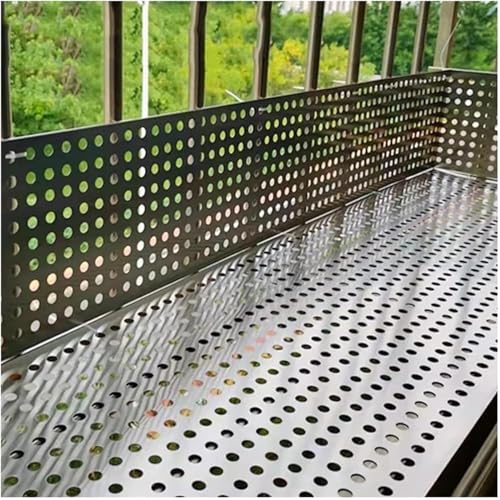 Lochblech aus Edelstahl 304, Lochblech aus Edelstahl, auslaufsichere/diebstahlsichere Netzplatten-Balustraden-Füllplatten, Katzenbalkon-Schutznetz, 1 Stück dekorative Sichtschutzgitter(45 * 120CM) von KIJyfgTR