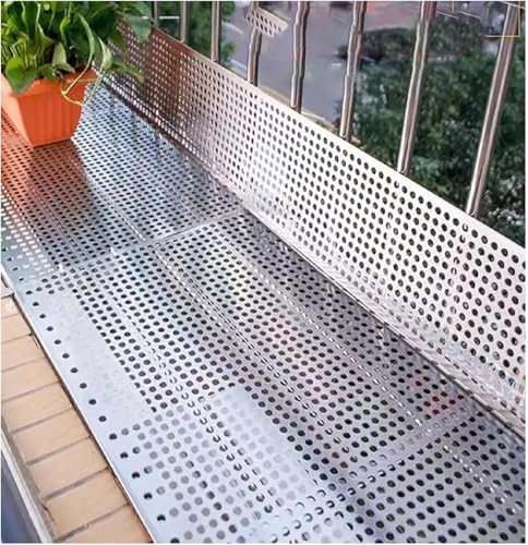 Perforiertes Edelstahlblech 304 Edelstahl-Lochblech, Balkonschutz, Diebstahlschutz, wasserdichtes Fensterpolster(57 * 50CM) von KIJyfgTR