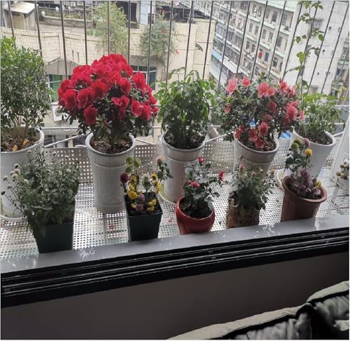 Perforiertes Edelstahlblech 304 Edelstahl Lochblech Balkon Sicherheits- und Diebstahlschutznetz mit Riemen und Handschuhen(15 * 100cm) von KIJyfgTR