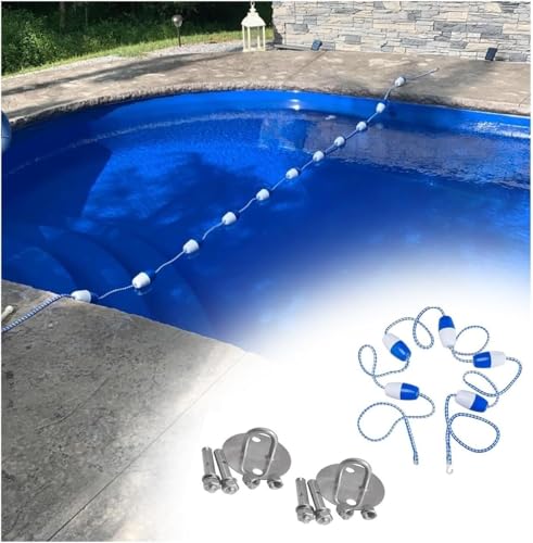 Pool Lane Trennwände Pool Lane Seil Schwimmer Blau und weiß Pool Seile(15m) von KIJyfgTR
