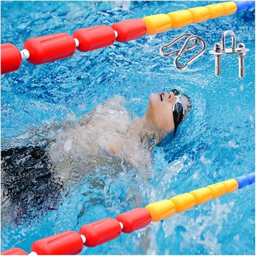 Pool-Sicherheitsseil und Bojen-Set Professioneller Schwimmbahnteiler(2m) von KIJyfgTR
