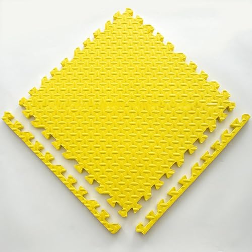 Schaumstoff-Bodenmatte, ineinandergreifende EVA-Schaum-Bodenfliesen, Puzzlematte, 30,5 x 30,5 x 2,5 cm, Gelb, 10 Stück von KIJyfgTR