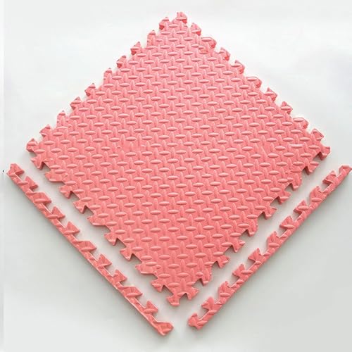 Schaumstoff-Bodenmatte, ineinandergreifende EVA-Schaum-Bodenfliesen, Puzzlematte, 30,5 x 30,5 x 2,5 cm, Wassermelonenrot, 10 Stück von KIJyfgTR
